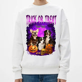 Personalized Bootleg Halloween Tee – Custom Pet Portrait & Name, Vintage Style Dog Shirt, Unique Spooky Season Gift